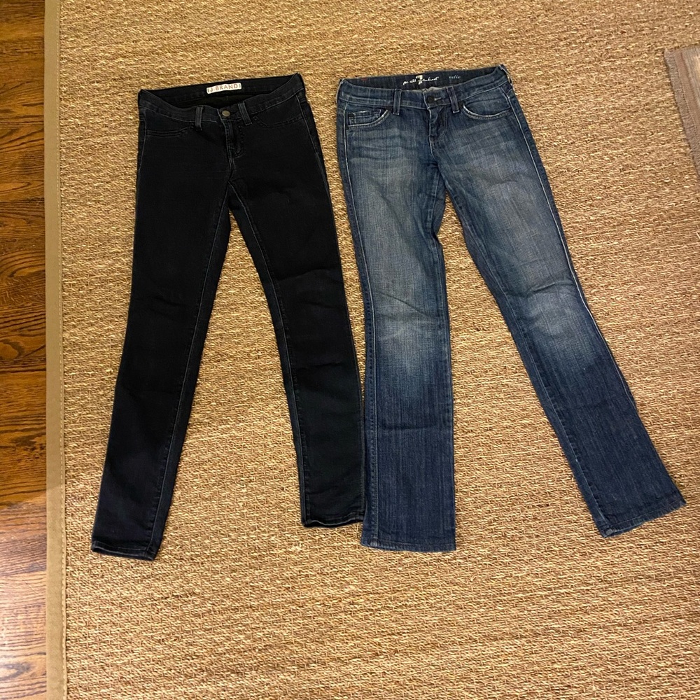 Seven jeans and J Brand jeans both size 25
